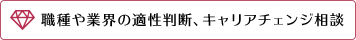 職種や業界の適性判断、キャリアチェンジ相談